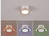 Trio LED Einbaustrahler flach Ø 8cm RGBW Farbwechsel Fernbedienung dimmbar, Chrom