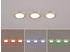 Trio 3er Set LED Einbaustrahler flach Ø 8cm Farbwechsel Fernbedienung dimmbar Chrom