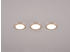 Trio 3er Set LED Einbaustrahler flach Ø 8cm Farbwechsel Fernbedienung dimmbar Chrom