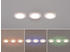 Trio 3er Set LED Einbaustrahler flach Ø 8cm Farbwechsel Fernbedienung dimmbar Weiß