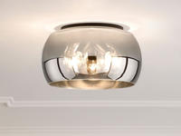 Led Deckenleuchte Rund Aus Rauchglas Industrial, &Oslash; 40cm