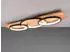 Trio LED Deckenleuchte BARCA dimmbar Holz Breite 101cm Schwarz