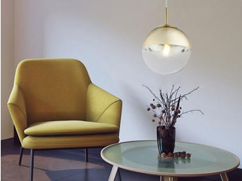 Meine Wunschleuchte 1-flammige LED Bubble Glaskugel Gold Esszimmerleuchten für über Esstisch hängend