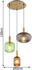 Meine Wunschleuchte Bunte LED Glas Küchenlampe hängend für über Eßtisch, Esstischlampen dreiflammig