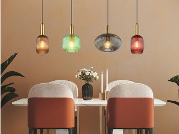 Meine Wunschleuchte Bunte Glas Esszimmerleuchten für über Esstisch, LED Küchenlampe hängend 4flammig