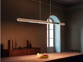 Trio LED Pendelleuchte HELIOS Coffee mit TOUCH Dimmer