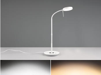 Trio LED Schreibtischleuchte MONZA dimmbar mit Flexarm, Höhe 57cm, Weiß