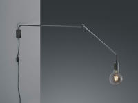 Meinewunschleuchte - Schwenkbare Led Wandlampe - Schwarze Kabelleuchte Mit