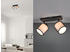 Meine Wunschleuchte LED Deckenstrahler 2 flammig doppelte Stoffschirme Schwarz/Weiß - Jugendzimmer