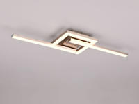 Reality Leuchten - Flache Led Deckenleuchte Viale Silber Rechteckig Gro&szlig;, Max.