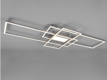 Meine Wunschleuchte LED Deckenleuchte gro&szlig; flach in 3 Stufen dimmbar Silber Flurlampen Wohnzimmer