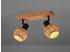 Meine Wunschleuchte Deckenstrahler innen 2 flammig Holzlampe mit Rattanschirmen Treppenbeleuchtung