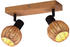 Meine Wunschleuchte Deckenstrahler innen 2 flammig Holzlampe mit Rattanschirmen Treppenbeleuchtung