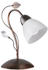 Meine Wunschleuchte Antik Look LED Tischlampe im Florentiner Stil mit Blätter Motiv aus Metall Rost