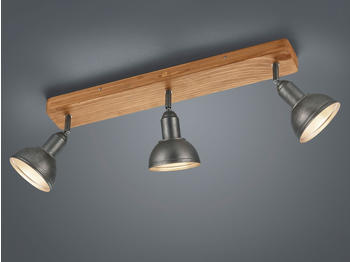 Meine Wunschleuchte LED Deckenstrahler dreiflammig Industrial, Retro, Vintage Lampe Holzbalken Innen