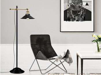 Meine Wunschleuchte LED Industrial Stehlampe hinter Sofa für den Flur Jugendzimmer höhenverstellbar