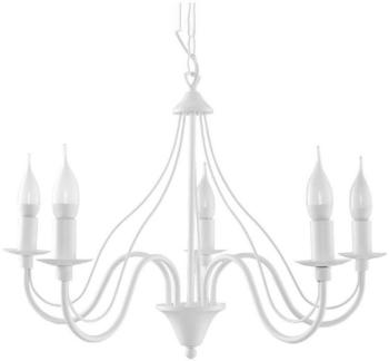 Sollux Pendelleuchte Minerwa 5 L60 B60cm H80cm wei&szlig;