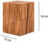 Trio Kleine Holzwürfel Tischleuchte, Höhe 16cm