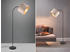 Meine Wunschleuchte LED Designklassiker Bogenlampe, Stehlampe Samt Lampenschirm, Wohnzimmer H: 156cm