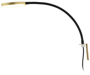 Lindby Flexola LED-Leselampe, gold, Kopf rund