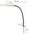 Lindby Flexola LED-Leselampe, gold, Kopf rund