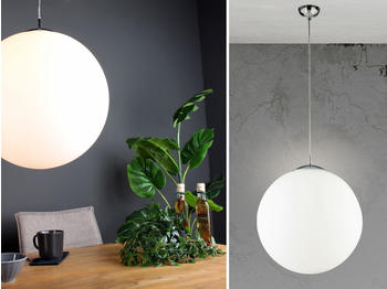 Meine Wunschleuchte LED Pendelleuchte Ø45cm Glaskugel in Weiß Bubble Hängeleuchte für Esszimmer
