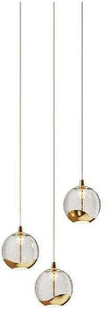 Lucande Hayley 3 Pendelleuchte Clear/Gold (9624368)