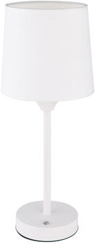 Globo LED-Akku-Tischlampe Lunki, weiß, Höhe 35 cm, Stoff, CCT