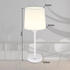 Globo LED-Akku-Tischlampe Lunki, weiß, Höhe 35 cm, Stoff, CCT