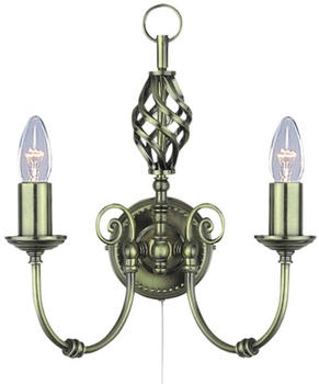 Searchlight Wandleuchte Zanzibar 2-flammig in Altmessing