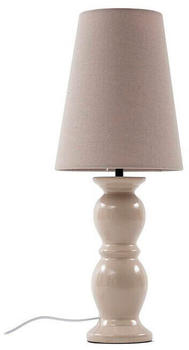 Lucande Tischleuchte Lyndorin, beige, Keramik