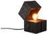 Trio Kleine LED Tischleuchte aus Holz Schwarz, Höhe 16cm