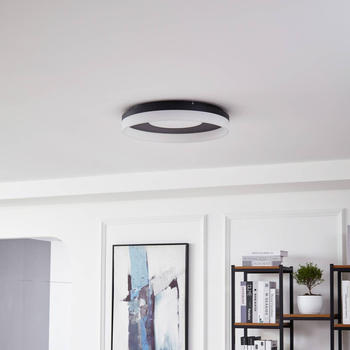 Lucande Smart LED-Deckenlampe Squillo schwarz Tuya RGBW CCT