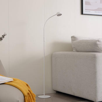Lindby LED-Stehleuchte Maori, wei&szlig;, CCT, dimmbar, USB