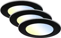 Briloner Leuchten LED Einbauleuchte "3er Set LED Einbauleuchten RGB-CCT, schwarz" 3er