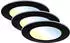 Briloner 3er Set Bad Einbaustrahler LED RGB+W 92x45 mm, Schwarz