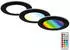Briloner 3er Set Bad Einbaustrahler LED RGB+W 92x45 mm, Schwarz