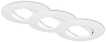 Briloner 3er Set LED Einbaustrahler 230V Weiß, 90x45 mm (DxH)