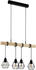 Eglo Pendellampe Townshend 5, 4 flammig Stahl Holz Schwarz, braun E27