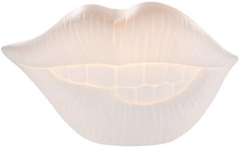 Gilde Porzellan Tischlampe M weiss Breite 29,5 cm