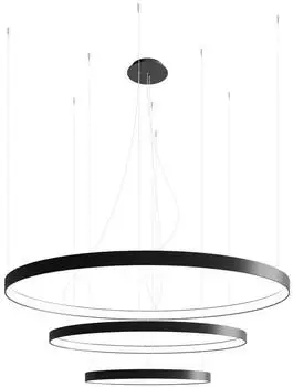 Sollux TH.138 Kronleuchter RIO schwarz 3000K L: 110cm, B: 110cm, H: 150cm, LED/150W