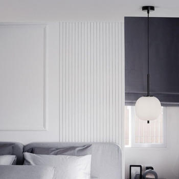 Nova Luce Pendelleuchte Lato I in Schwarz und Weiß E14 schwarz