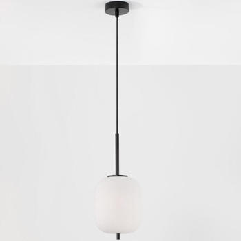 Nova Luce Pendelleuchte Lato II in Schwarz und Weiß E14 schwarz