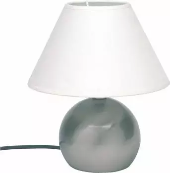 Brilliant Tischleuchte Tarifa in Silber und Weiß E14 silber