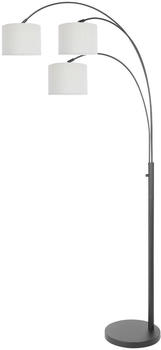 Steinhauer Stehleuchte Sparkled Light in Weiß-matt und Schwarz E27 3-flammig weiß
