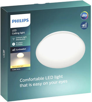 Philips LED Deckenleuchte Moire in Wei&szlig; 10W 1000lm wei&szlig;