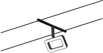 Paulmann LED Seilsystem Spot Frame in Schwarz-matt und Chrom 4,8W 280lm schwarz