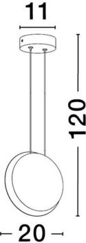 Nova Luce LED Pendelleuchte Shell in Schwarz und Gold 7W 99lm schwarz