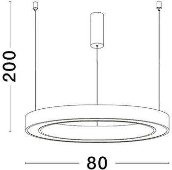 Nova Luce LED Pendelleuchte Sting in Weiß 50W 2968lm weiß