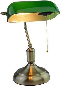 V-TAC Bankerlampe 1x E27 26x18x36 cm Retro grün